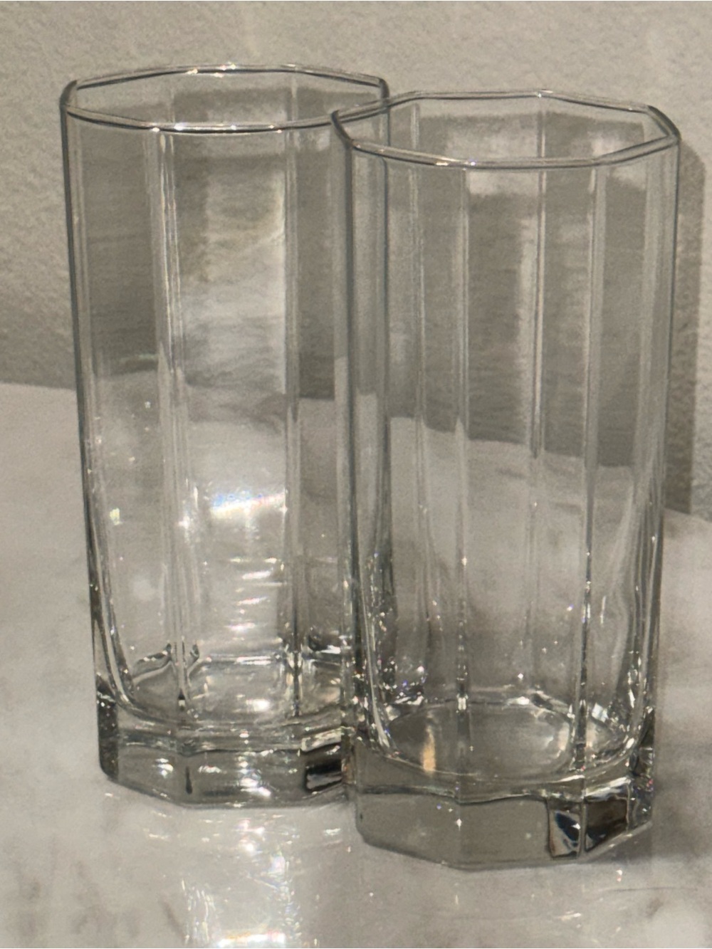 Luigi Bornioli style Mozart 13oz flat tumbler set 2 height 6 3/8 width 2 5/8